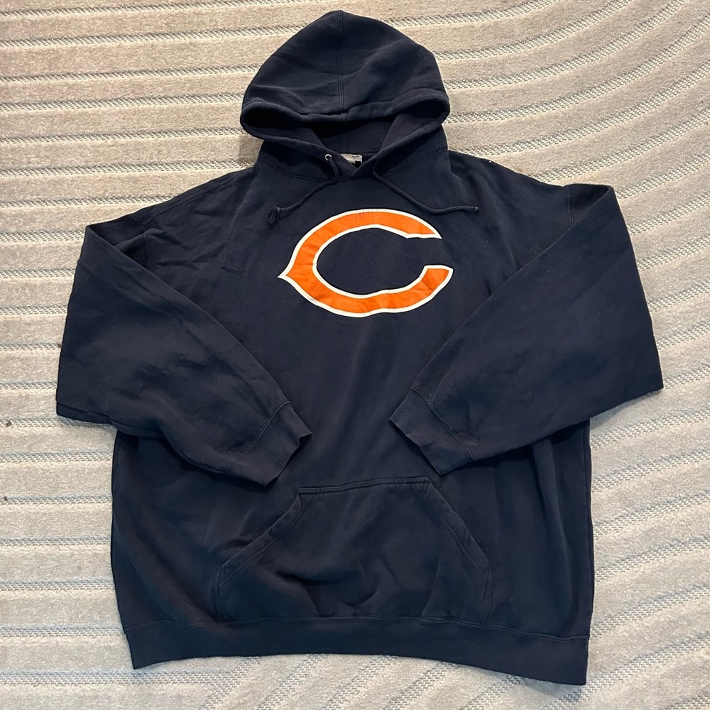 Vintage Reebok NFL Chicago Bears Football Hoodie Sweatshirt - 2XL